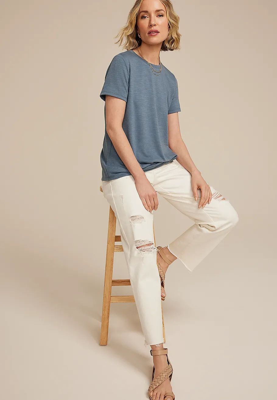 Maurices Tees-24/7 Austin Knot Hem Tee
