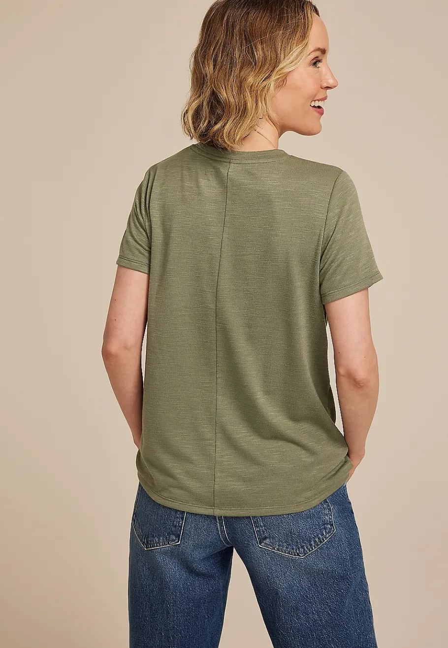 Maurices Tees-24/7 Austin Knot Hem Tee
