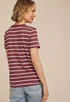 Maurices Tees-24/7 Austin Striped Knot Hem Tee
