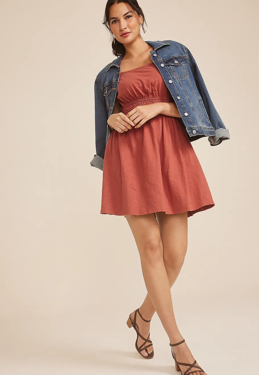 Maurices Wedding Guest & Cocktail Dresses-24/7 Bare Flutter Sleeve Skater Dress