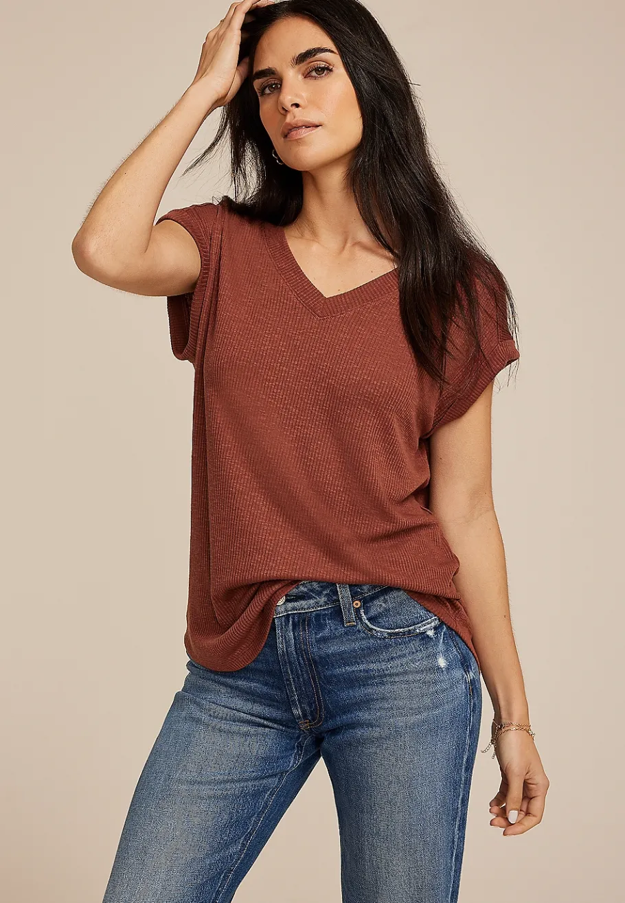 Maurices Tees-24/7 Berkley V Neck Tee
