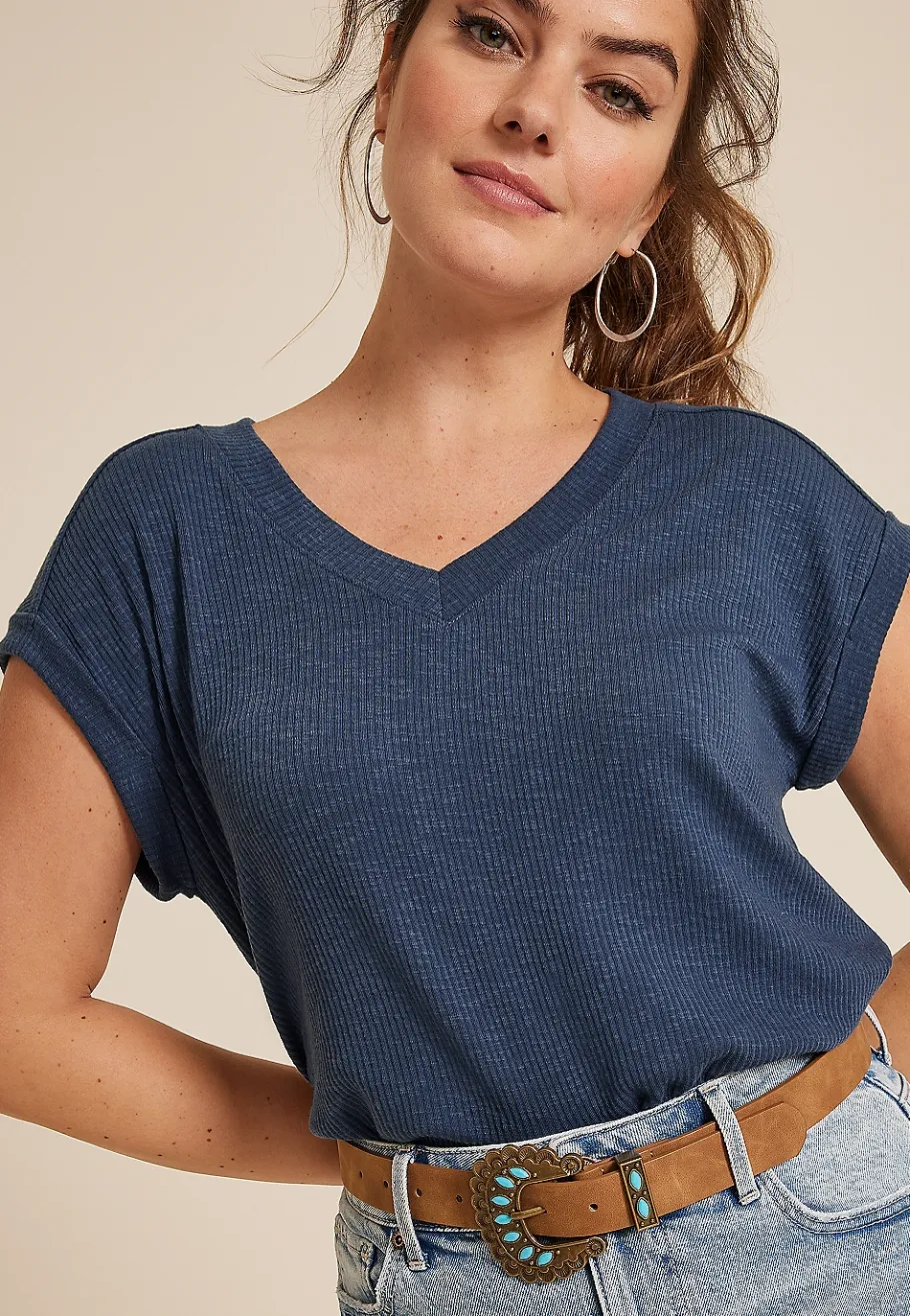 Maurices Tees-24/7 Berkley V Neck Tee