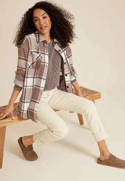 Maurices Tees-24/7 Clara Long Sleeve Ribbed Tee