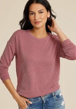 Maurices Tees-24/7 Clara Long Sleeve Ribbed Tee