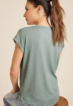 Maurices Tees-24/7 Clara Textured Short Sleeve Tee