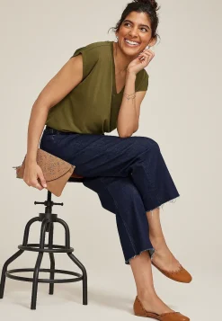 Maurices Tees-24/7 Crepe V Neck Tee