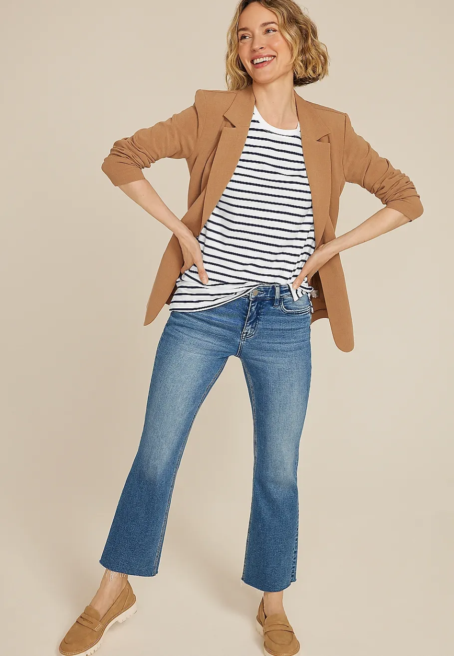 Maurices Tees-24/7 Dawson Striped Crew Neck Tee