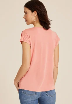 Maurices Tees-24/7 Fairhaven Pleated Tee