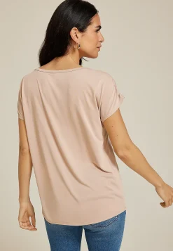 Maurices Tees-24/7 Fairhaven Ruched Shoulder Tee
