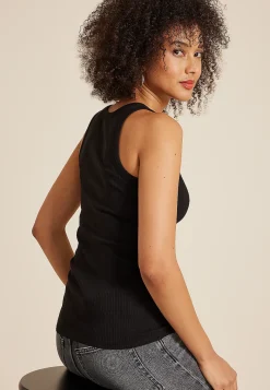 Maurices Tanks & Camis-24/7 Highline Solid Fitted Ribbed Tank Top