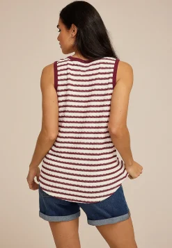 Maurices Tanks & Camis-24/7 Jacquard Striped Tank Top