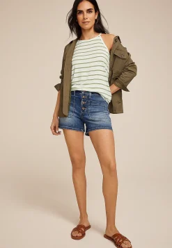 Maurices Tanks & Camis-24/7 Mara Striped Halter Tank Top