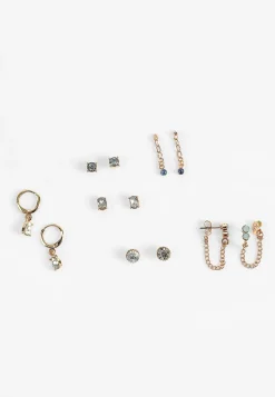 Maurices Earrings-6 Pack Blue Stone Earring Set