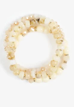 Maurices Bracelets & Anklets-3 Pack Cream Stretch Bracelet Set
