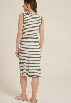 Maurices Work Dresses-24/7 Ribbed Tie Waist Midi Dress