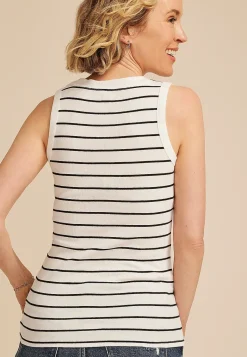 Maurices Tanks & Camis-24/7 U Line Striped Tank Top