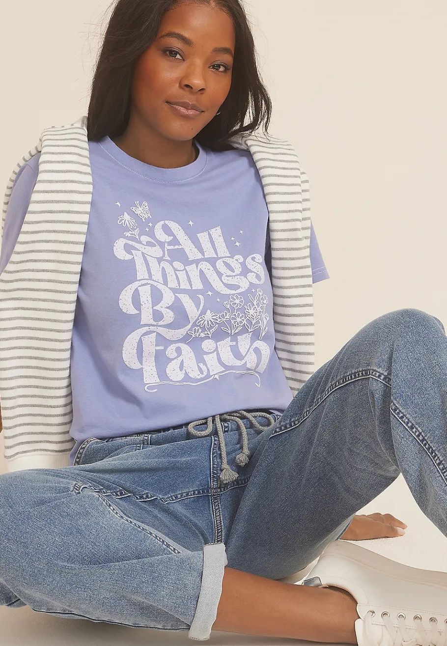 Maurices Tees|Graphics-All Things By Faith Relaxed Fit Graphic Tee