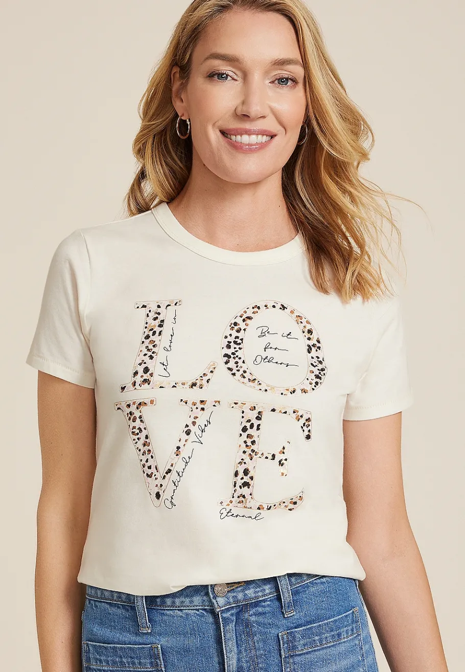 Maurices Tees|Graphics-Animal Print Love Classic Fit Graphic Tee
