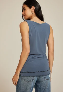 Maurices Tanks & Camis-Asymmetrical Ruffle Hem Tank Top