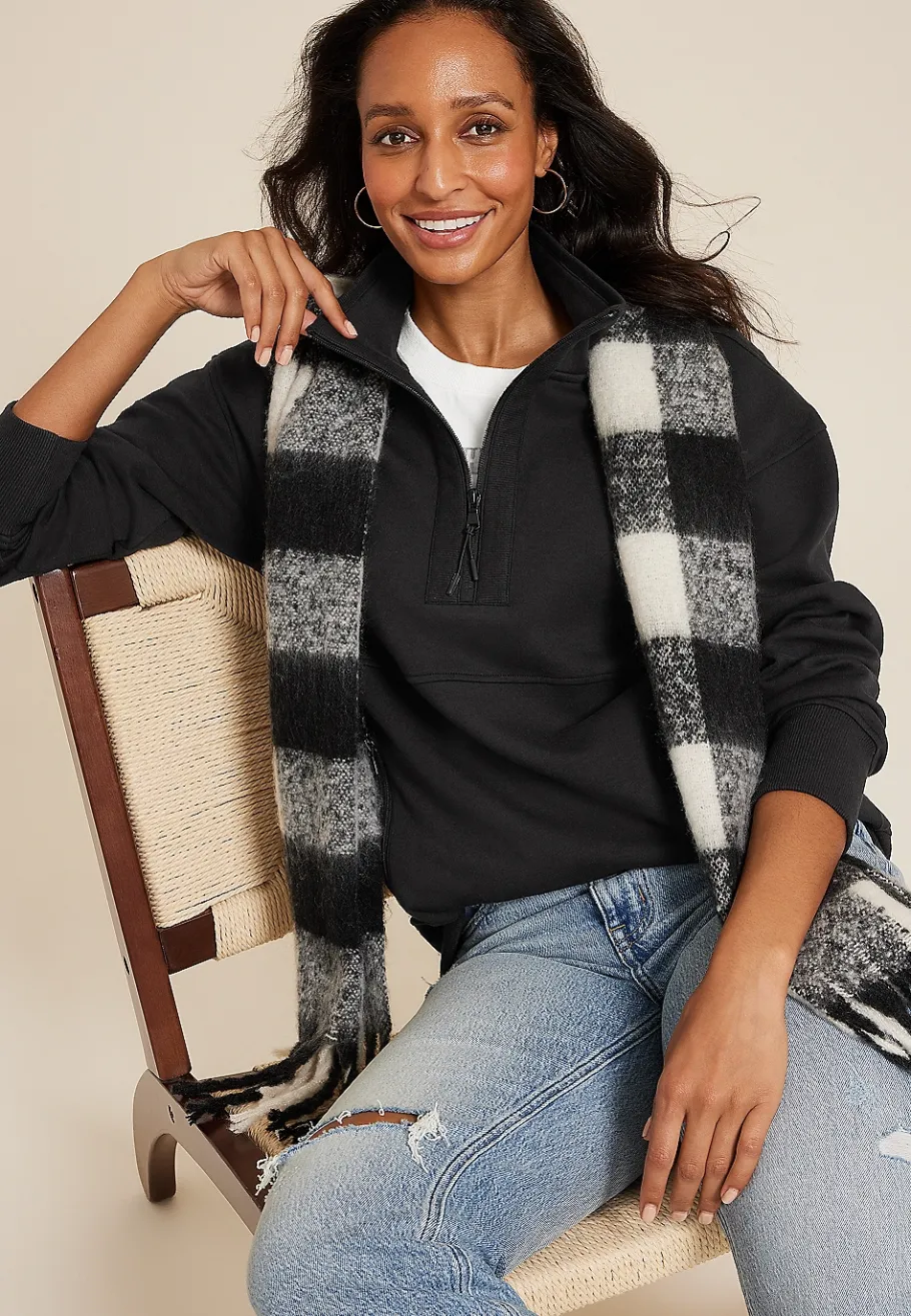 Maurices Sweatshirts-Athleisure Half Zip Pullover Sweatshirt