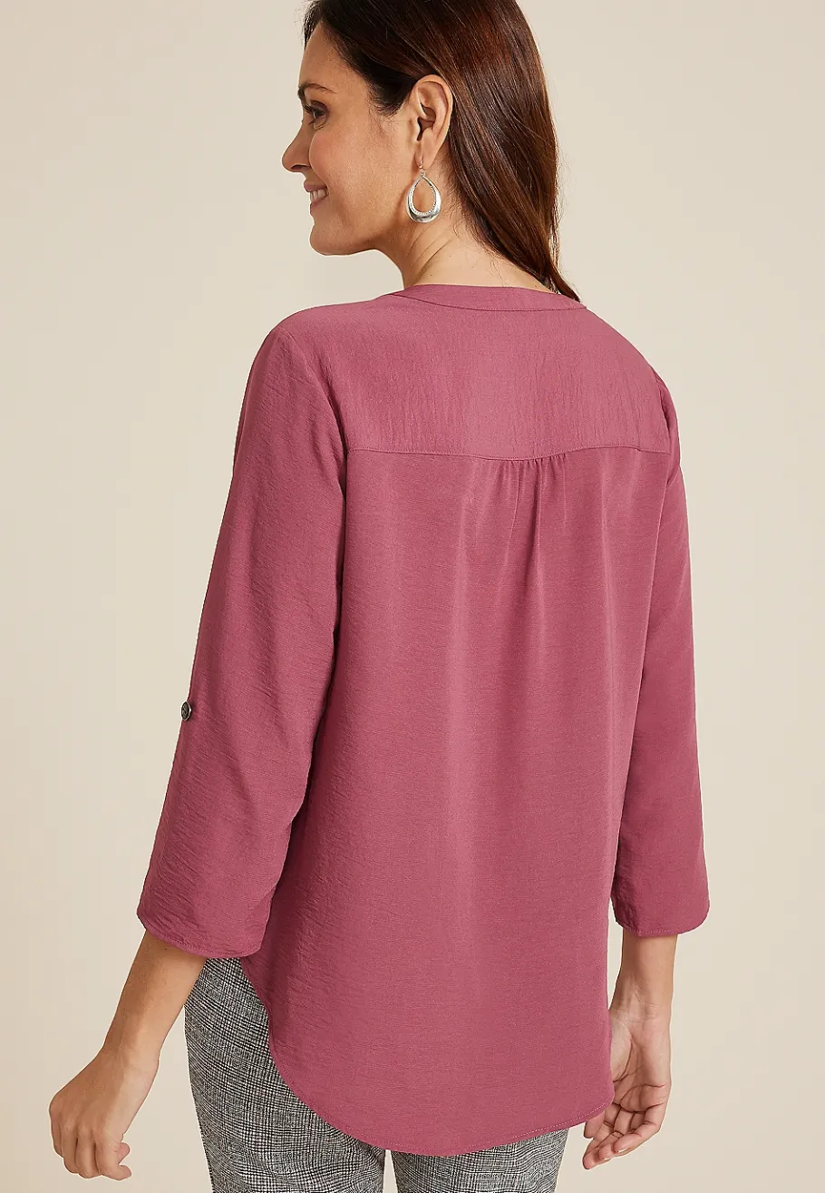 Maurices Shirts & Blouses-Atwood 3/4 Sleeve Popover Blouse