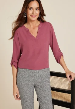 Maurices Shirts & Blouses-Atwood 3/4 Sleeve Popover Blouse