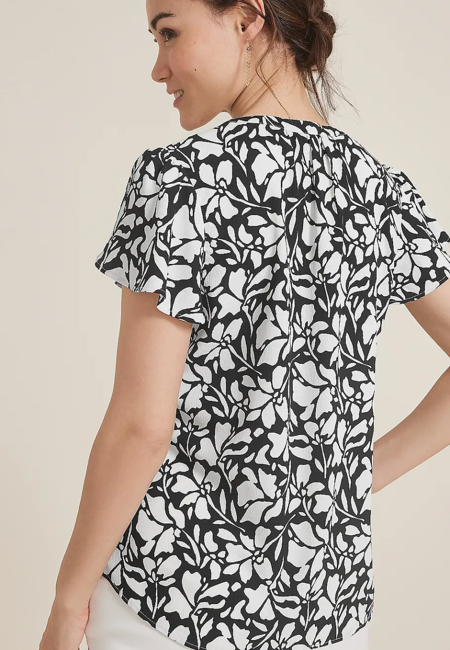 Maurices Shirts & Blouses-Atwood Flutter Sleeve Blouse
