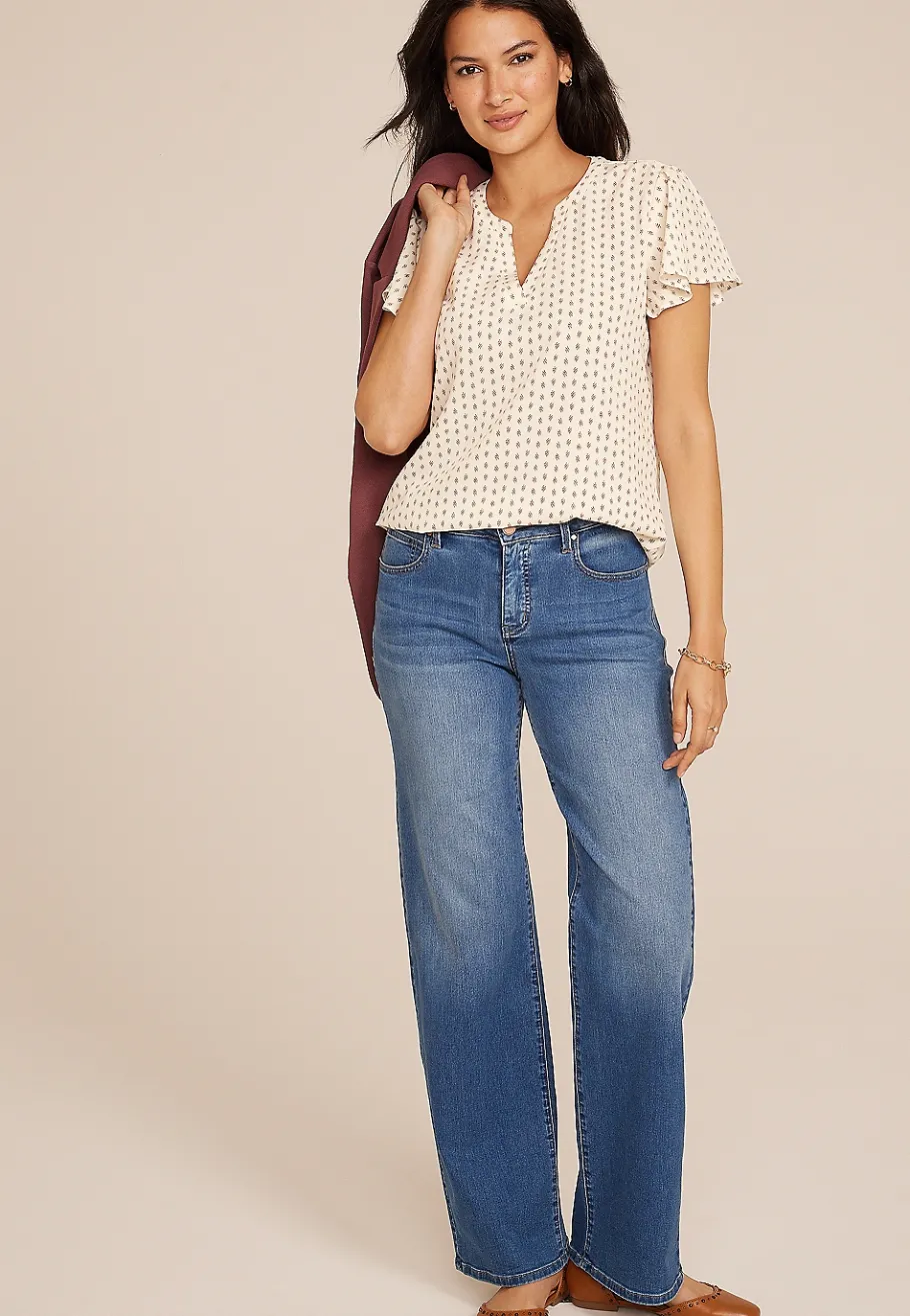 Maurices Shirts & Blouses-Atwood Flutter Sleeve Blouse