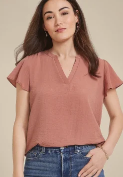 Maurices Shirts & Blouses-Atwood Flutter Sleeve Blouse