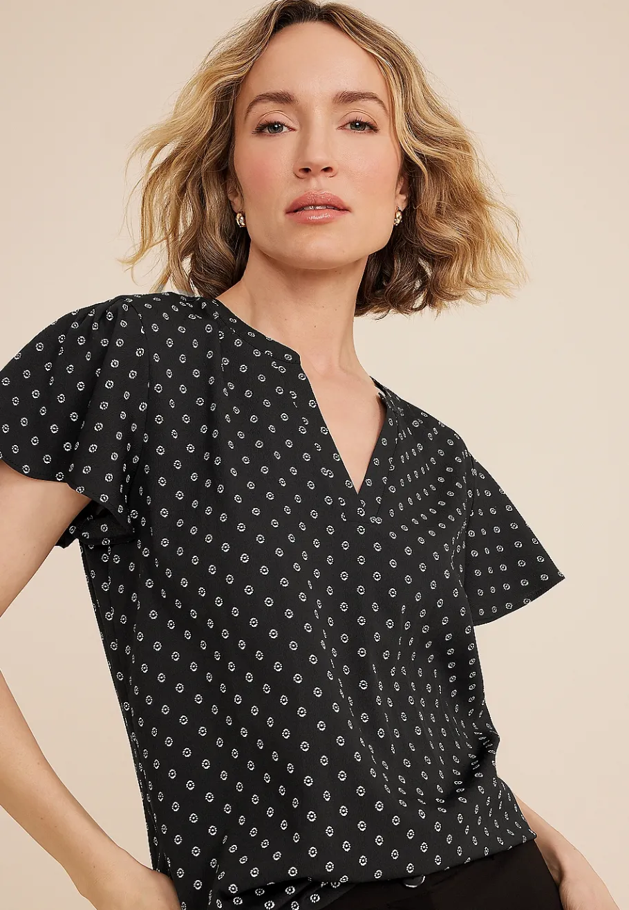 Maurices Shirts & Blouses-Atwood Flutter Sleeve Blouse
