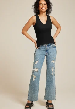 Maurices Tanks & Camis-Baby Rib V Neck Tank Top