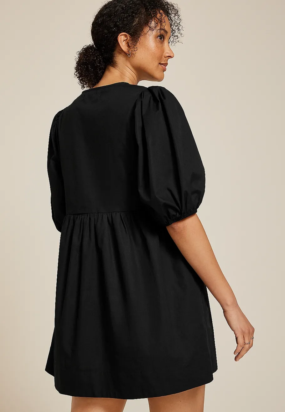 Maurices Work Dresses-Band Of The Free Bubble Sleeve Mini Dress