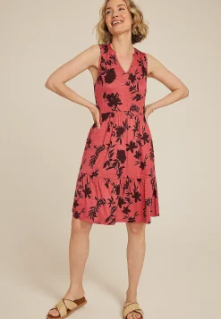 Maurices Casual Dresses|Work Dresses-Bare Floral Notch Neck Skater Dress