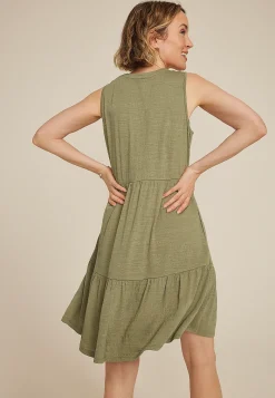Maurices Casual Dresses|Work Dresses-Bare Textured Notch Neck Skater Dress