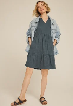 Maurices Casual Dresses|Work Dresses-Bare Textured Notch Neck Skater Dress