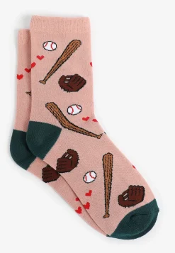 Maurices Socks & Tights-Baseball Love Crew Socks