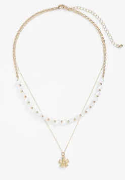 Maurices Necklaces|Matching Sets-Beaded Floral Layered Necklace