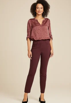 Maurices Pants-Bengaline High Rise Slim Straight Pant