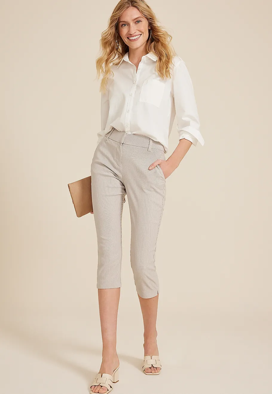 Maurices Pants|Crops & Capris-Bengaline Mid Rise Printed Capri