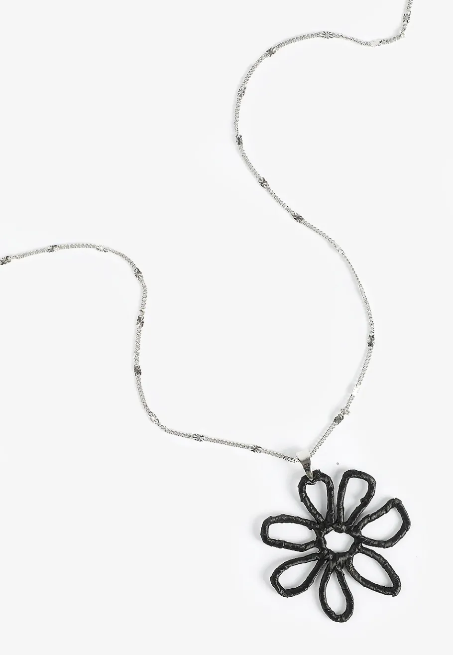 Maurices Necklaces|Matching Sets-Floral Raffia Pendant Necklace