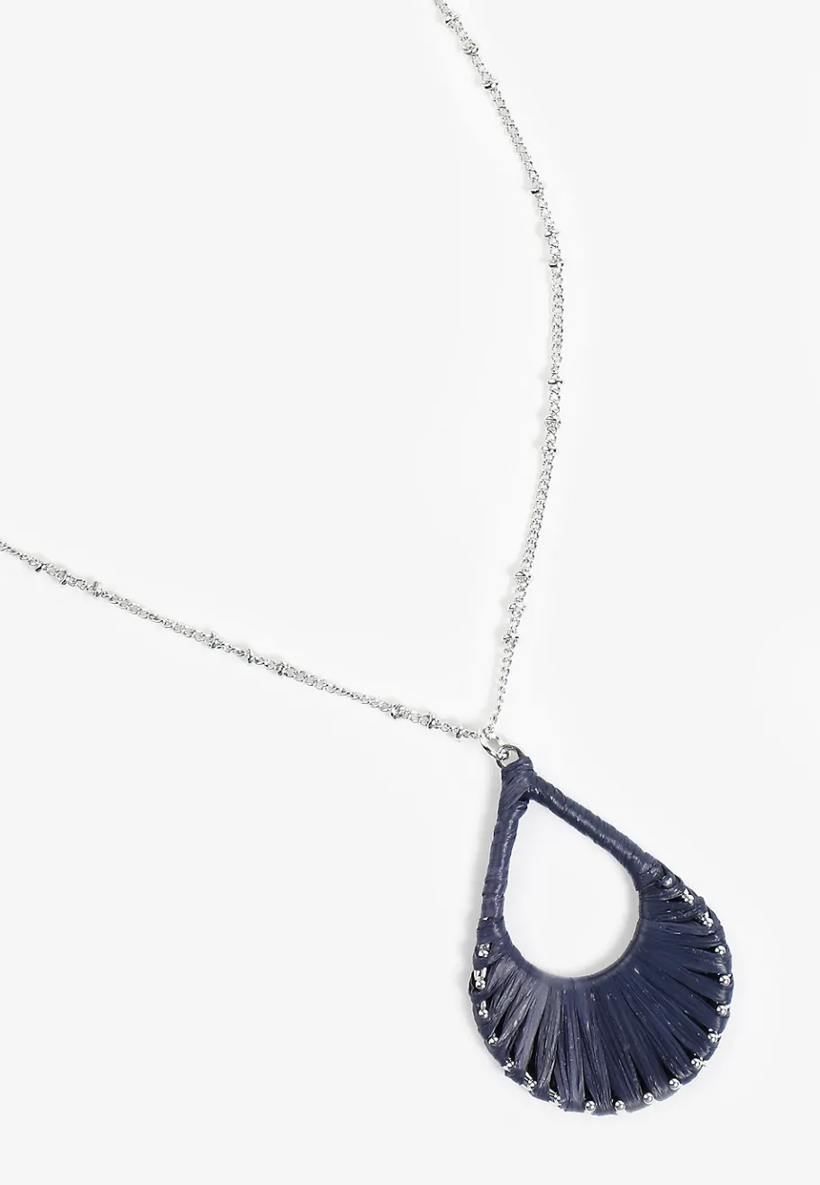 Maurices Necklaces|Matching Sets-Raffia Wrapped Teardrop Pendant Necklace
