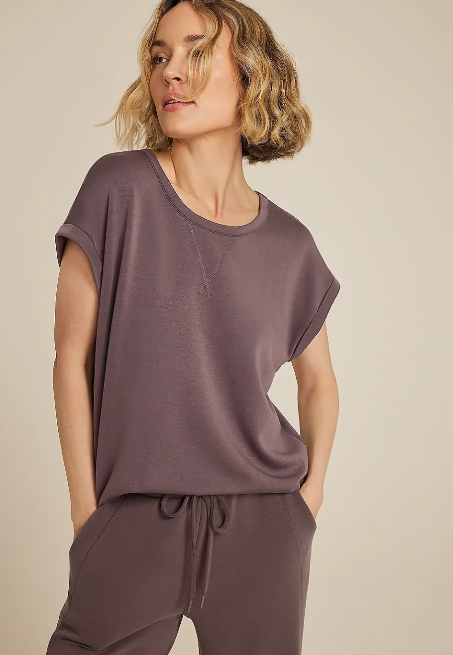 Maurices Tees-Cloud Scuba Knit Crew Neck Tee