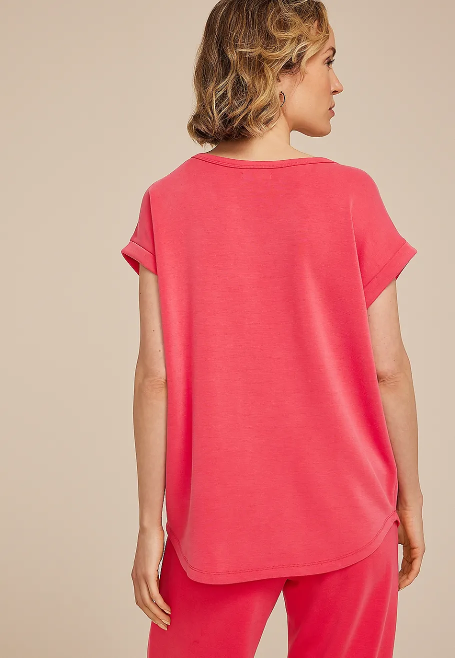 Maurices Tees-Cloud Scuba Knit Crew Neck Tee