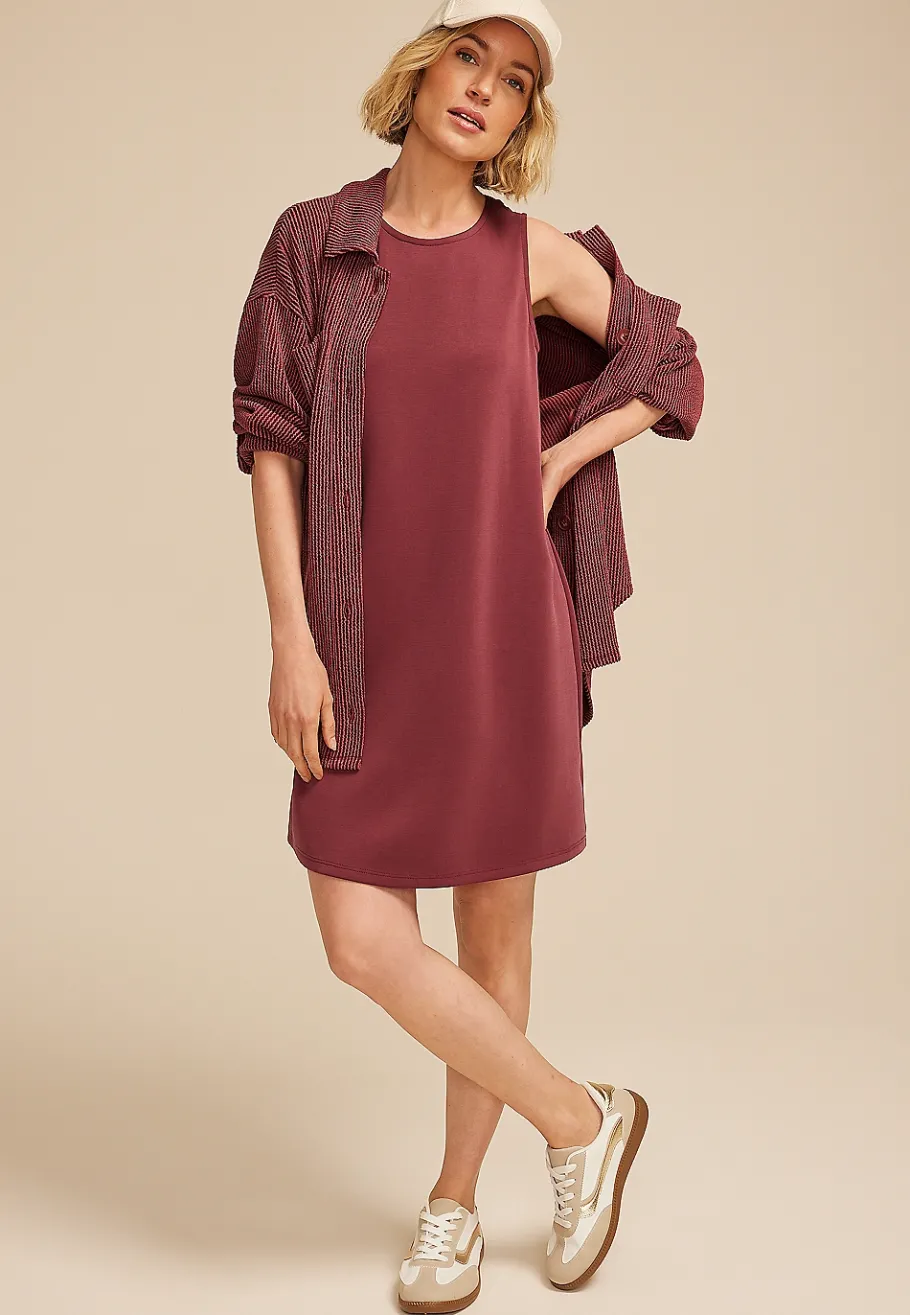 Maurices Casual Dresses-Cloud Scuba Knit Tank Mini Dress