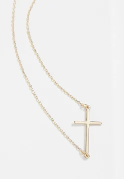 Maurices Necklaces-Dainty Side Cross Necklace