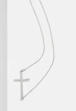 Maurices Necklaces-Dainty Side Cross Necklace