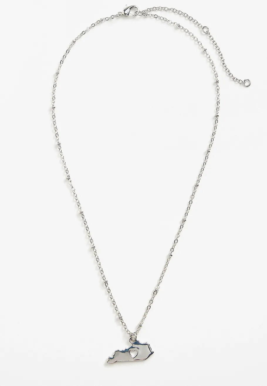 Maurices Necklaces-Dainty Silver State Necklace
