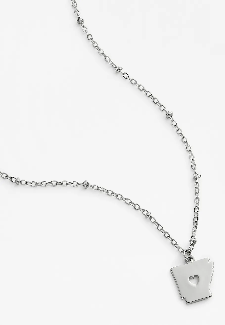 Maurices Necklaces-Dainty Silver State Necklace