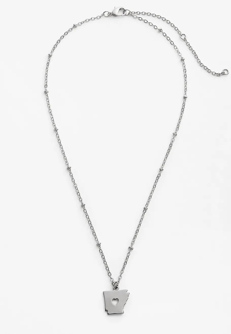 Maurices Necklaces-Dainty Silver State Necklace