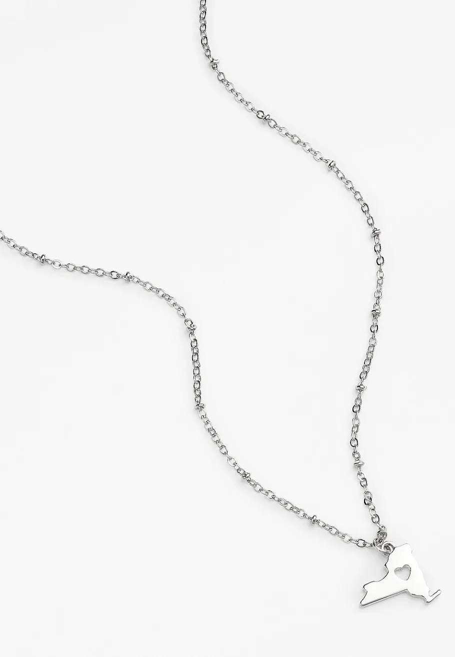 Maurices Necklaces-Dainty Silver State Necklace